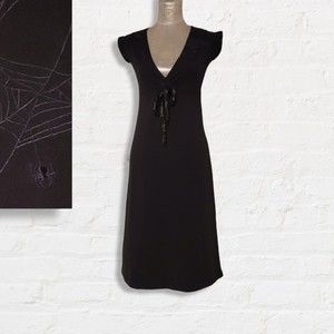 Emily the Strange Dress Spider Web Black Goth y2k 2005 NWT